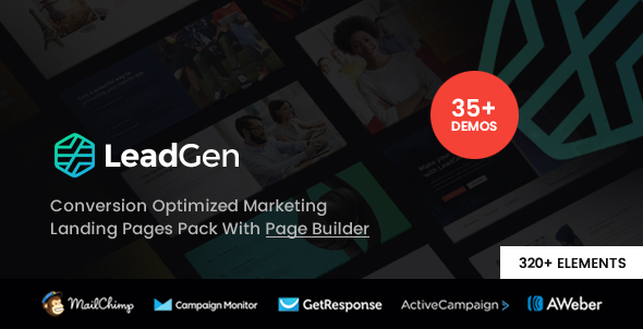 LeadGen v1.8 Nulled - Пакет многоцелевых маркетинговых целевых страниц с HTML Builder