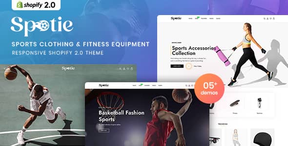 Spotie v1.0 Nulled - Спортивная одежда Фитнес-оборудование Shopify 2.0 Тема