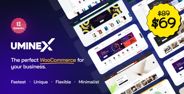 Uminex v1.0.9 Nulled - Многоцелевая тема WooCommerce