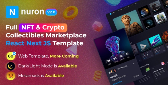 Nuron v2.0 Nulled - Шаблон NFT Marketplace React NextJS