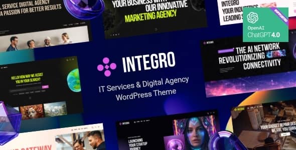 Integro v1.3 Nulled - Тема WordPress для цифрового агентства ИТ-услуг