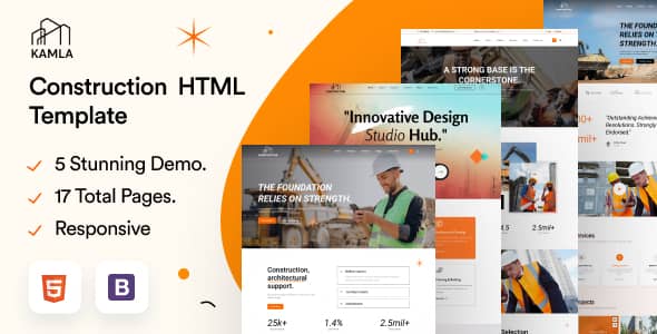 Kamla Nulled - Строительный HTML5-шаблон