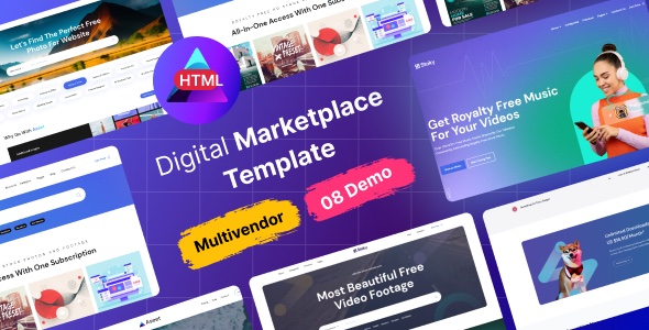 Markety Nulled - HTML-шаблон цифровой торговой площадки