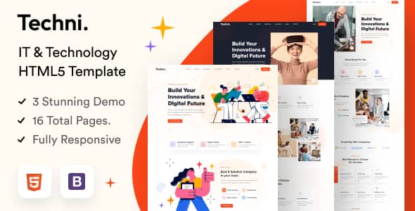 Techni Nulled - HTML5-шаблон IT-технологий