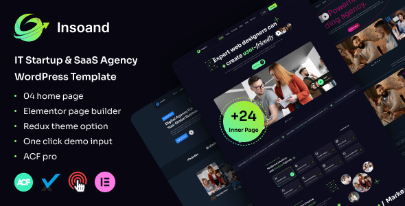 Insoand v1.0.0 Nulled - WordPress тема для IT-стартапа SaaS-агентства