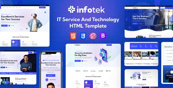 Infotek Nulled - HTML-шаблон ИТ-услуг