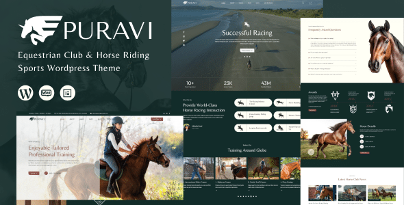 Puravi v1.0.1 Nulled - Конный клуб Верховая езда Спортивная тема