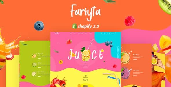 Faryita Nulled - Тема Shopify Соки, оздоровительные напитки