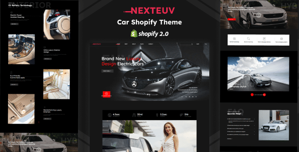 NextEuv Nulled - EV Shop, тема Shopify для одного продукта