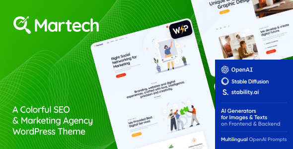 MarTech v1.2 Nulled - WordPress тема для маркетингового агентства