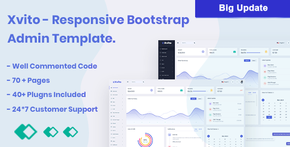 Xvito Nulled - Шаблон администрирования Bootstrap