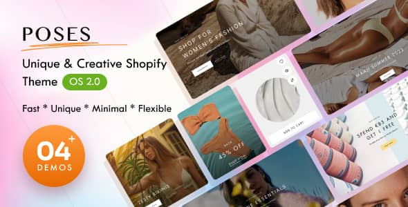 Poses Nulled - Косметика Купальники Shopify Theme OS 2.0