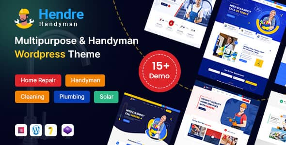 Hendre v1.0 Nulled - Тема WordPress «Ремонт, сантехнические услуги»