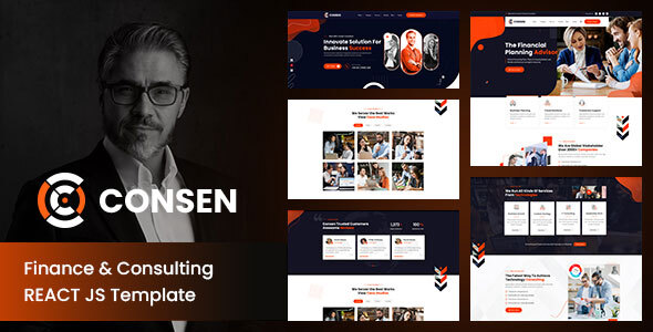 Consen – Finance and Consulting React JS Template - 