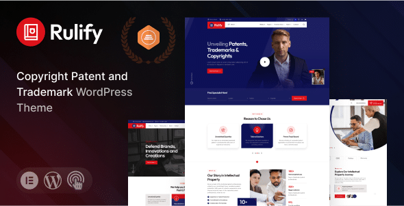 Rulify v1.0 Nulled - Тема WordPress для консалтинговой компании в области интеллектуальной собственности