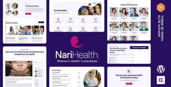 NariHealth v1.0.4 Nulled - Тема WordPress «Консультант по женскому здоровью»