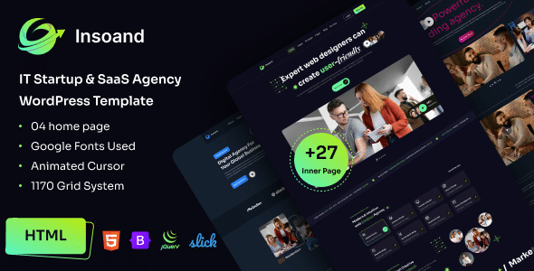 Insoand Nulled - HTML5-шаблон для IT-стартапа SaaS-агентства