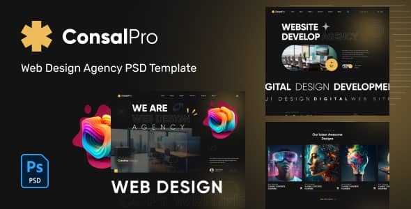 ConsalPro Nulled - PSD-шаблон для агентства веб-дизайна