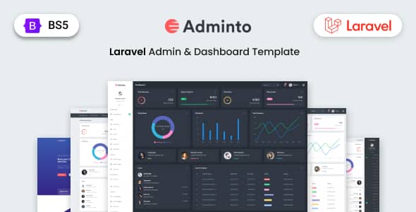 Adminto Nulled - Шаблон панели администратора Laravel