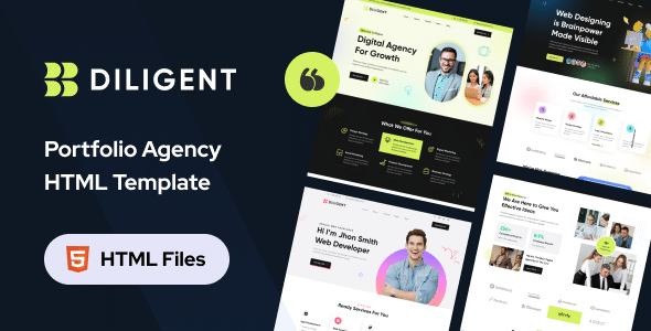 Diligent Nulled - HTML-шаблон портфолио креативного агентства