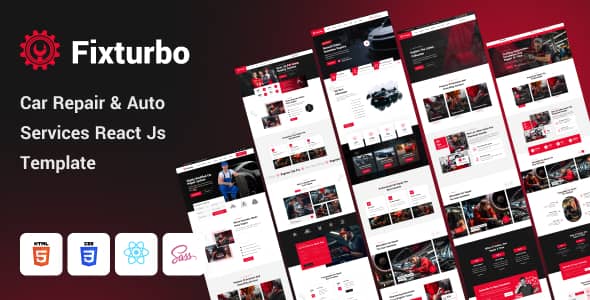 Fixturbo Nulled - Шаблон React Js для автосервиса, авторемонта