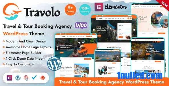 Travolo v1.0.1 Nulled - Тема WordPress для туристического агентства по бронированию туров