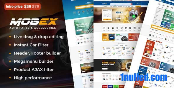 Mobex v2.0 Nulled - WordPress тема автозапчастей