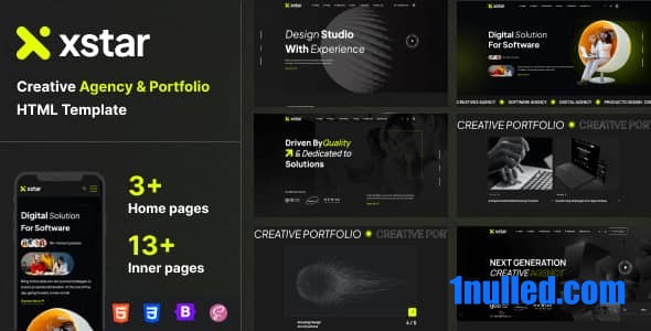 Xstar Nulled - HTML-шаблон портфолио креативного агентства