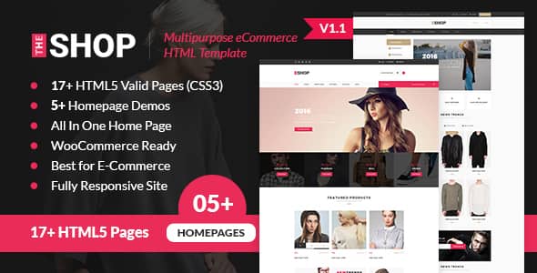 The Shop Nulled - Многоцелевой HTML-шаблон электронной коммерции