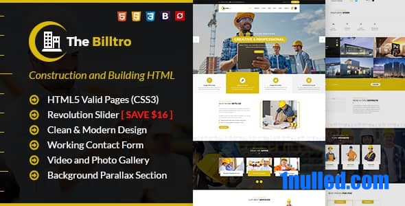 The Billtro Nulled - Строительный HTML-шаблон