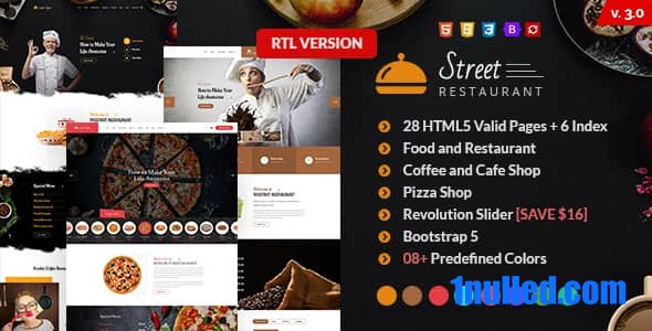 Street Nulled - HTML-шаблон ресторана быстрого питания