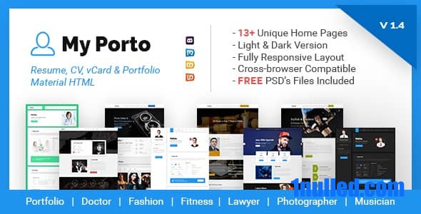 My Porto Nulled - HTML-шаблон резюме и визитной карточки