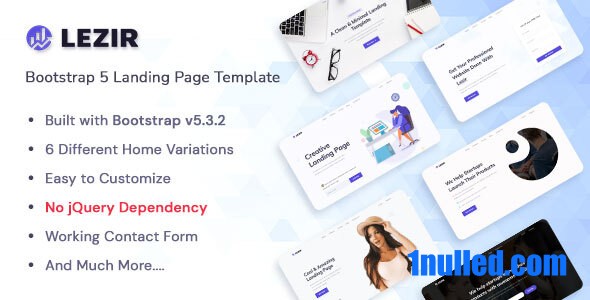 Lezir Nulled - Шаблон целевой страницы Bootstrap 5