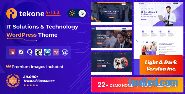 Tekone v1.1.3 Nulled - Тема WordPress «ИТ-решения и технологии»