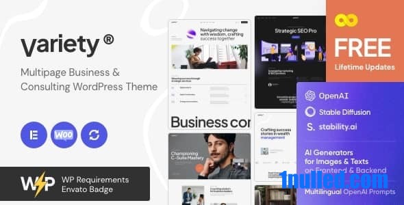 Variety v1.0.0 Nulled - Многостраничная тема WordPress для бизнес-консалтинга