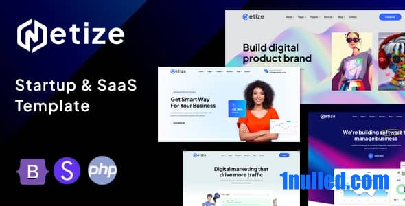 Metize Nulled - HTML-шаблон SaaS для стартапа