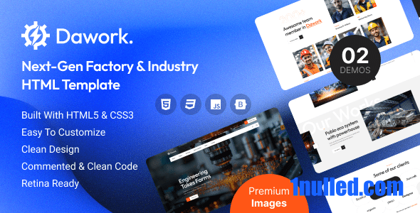 Dawork Nulled - HTML-шаблон промышленного производства нового поколения
