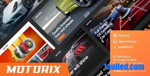 Motorix v1.0 Nulled - Тема WordPress для ремонта автомобилей и детализации магазинов