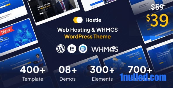 Hostie v1.1.1 Nulled - Веб-хостинг WHMCS WordPress Theme