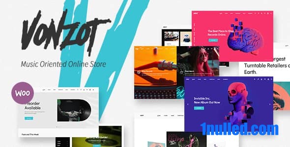 Vonzot v1.8.6 Nulled - Музыкальная тема WooCommerce