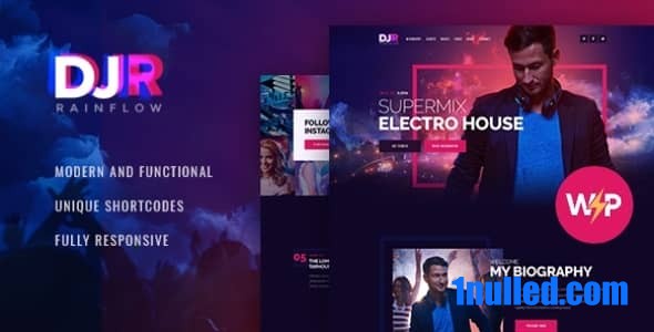 DJ Rainflow v1.3.13 Nulled - Тема WordPress для музыкантов музыкальной группы