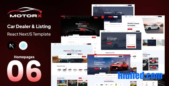 Motorx Nulled - Листинг автодилеров React NextJS шаблон