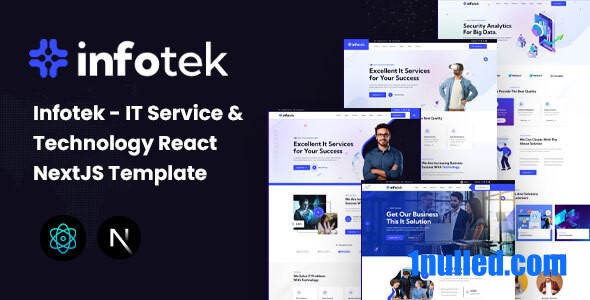 Infotek Nulled - Технология ИТ-услуг React NextJS шаблон