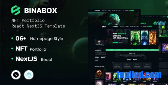 Binabox Nulled - Шаблон NFT Portfolio React NextJS