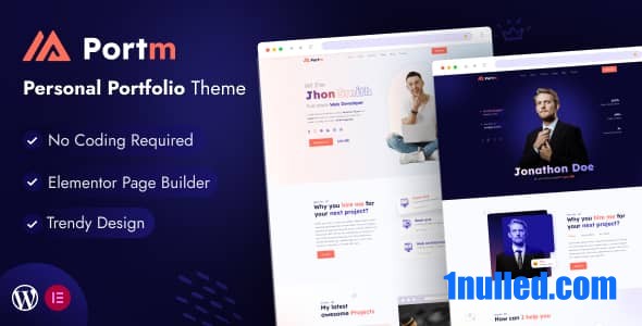 Portm v1.1 Nulled - Тема WordPress для личного портфолио