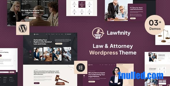 Lawfinity v1.1 Nulled - Тема WordPress для юристов и адвокатов