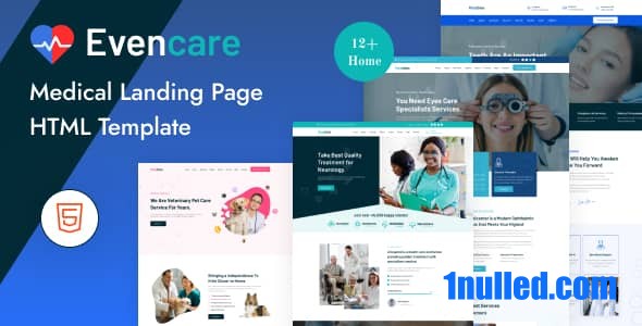 Evencare Nulled - HTML-шаблон медицинской целевой страницы