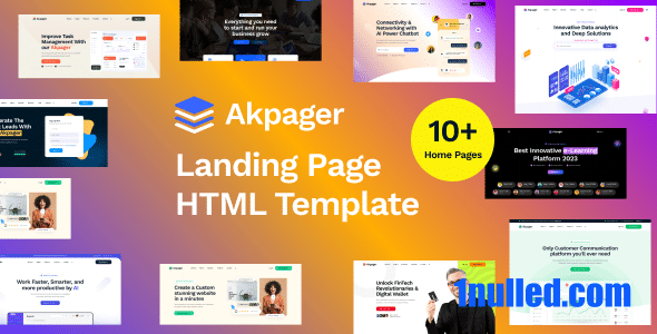 Akpager Nulled - Многоцелевой HTML-шаблон целевой страницы