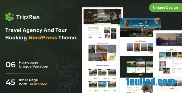 TripRex v1.1.0 Nulled - Тема WordPress для туристических агентств и бронирования туров