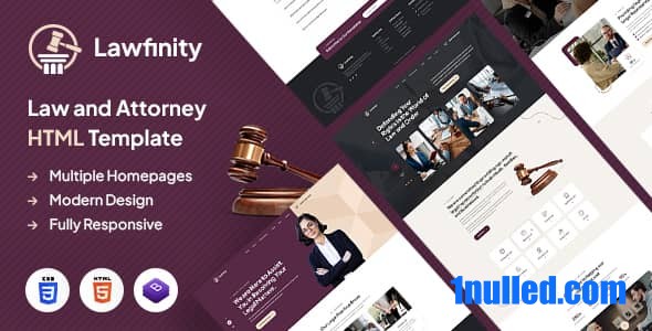 Lawfinity Nulled - HTML-шаблон «Юриспруденция и адвокат»